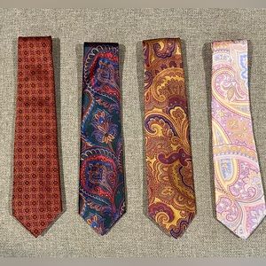 4 JOSIAH FRANCE - Men’s Silk Ties - $40 for all 4